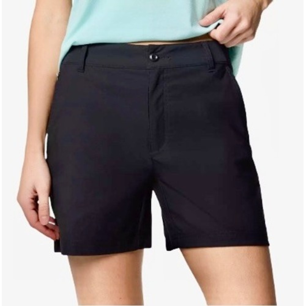 COLUMBIA Leslie Falls II Shorts Women Size 6‎ Black Hiking Active Outdoor